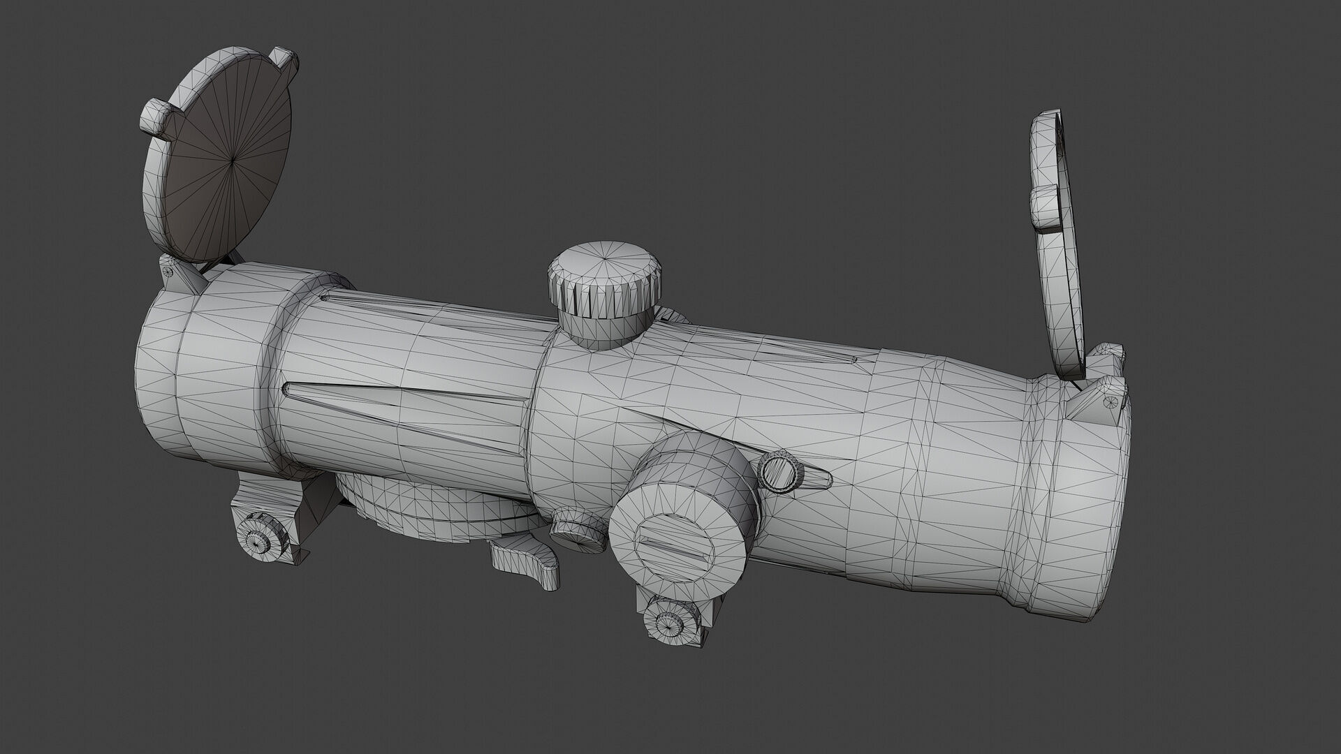 PSU 1x 4x Scope Low-poly 3D model_12