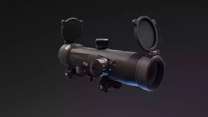 PSU 1x 4x Scope Low-poly 3D model