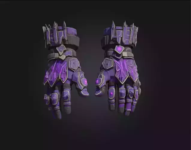 Electro Gauntlets  Arcane Tech Power Fists 3D model