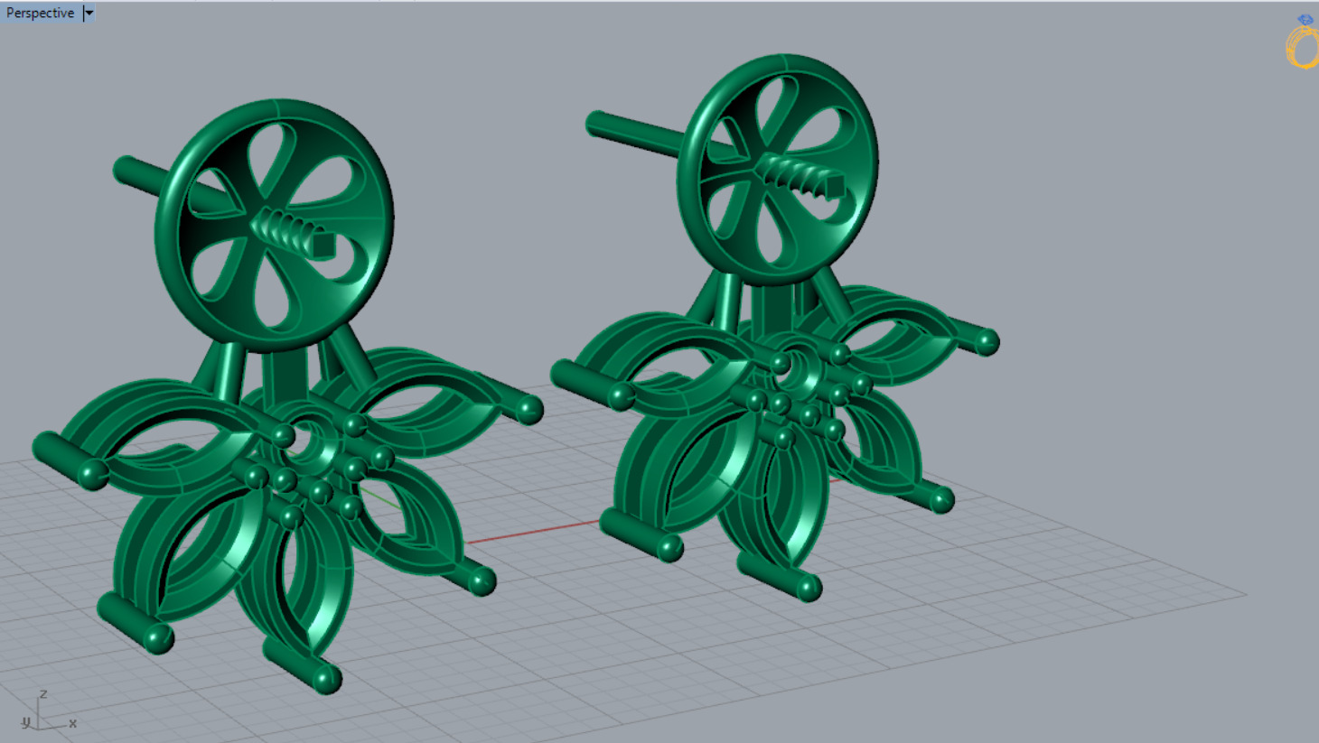 Marquise-cut pearl and diamond STL earrings pe0031 3D print model_4