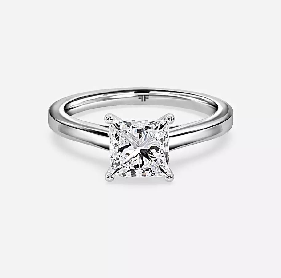 Solitaire Engagement Ring 07 3D print model_0