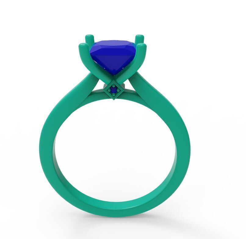 Solitaire Engagement Ring 07 3D print model_4