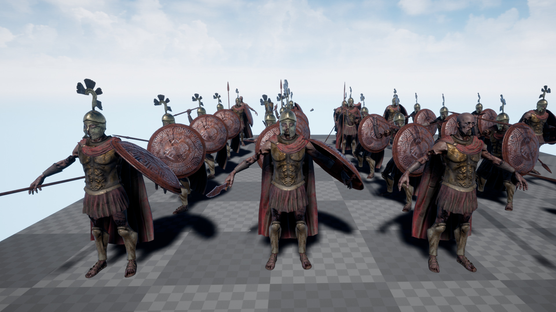 SPARTAN UNDEAD ROYAL HOPLITE  Low-poly 3D model_17