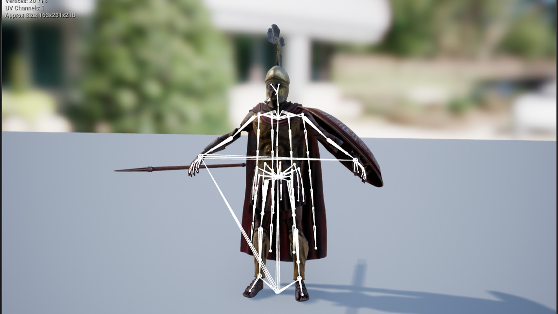SPARTAN UNDEAD ROYAL HOPLITE  Low-poly 3D model_16