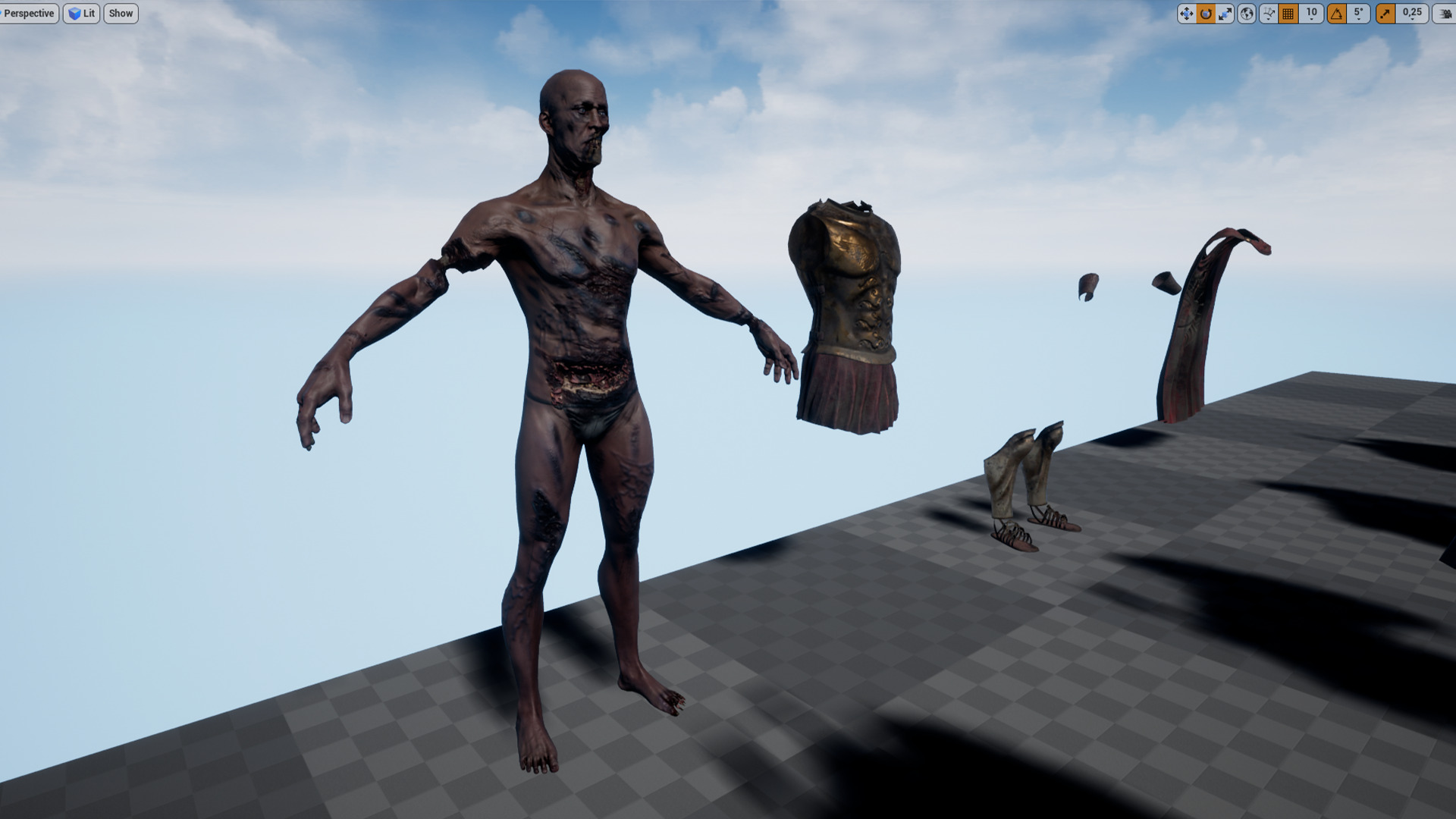 SPARTAN UNDEAD ROYAL HOPLITE  Low-poly 3D model_18