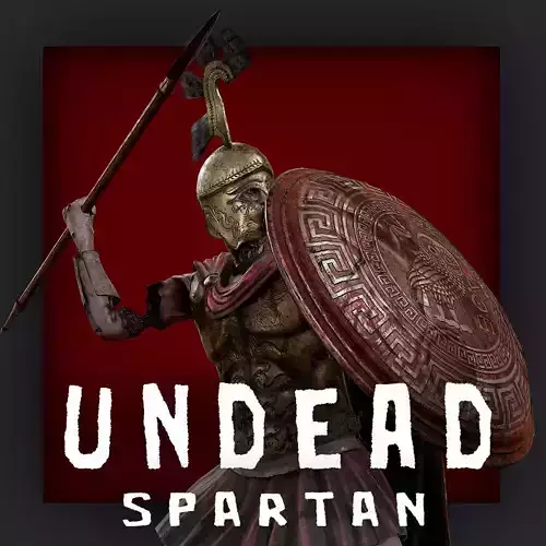 SPARTAN UNDEAD ROYAL HOPLITE  Low-poly 3D model