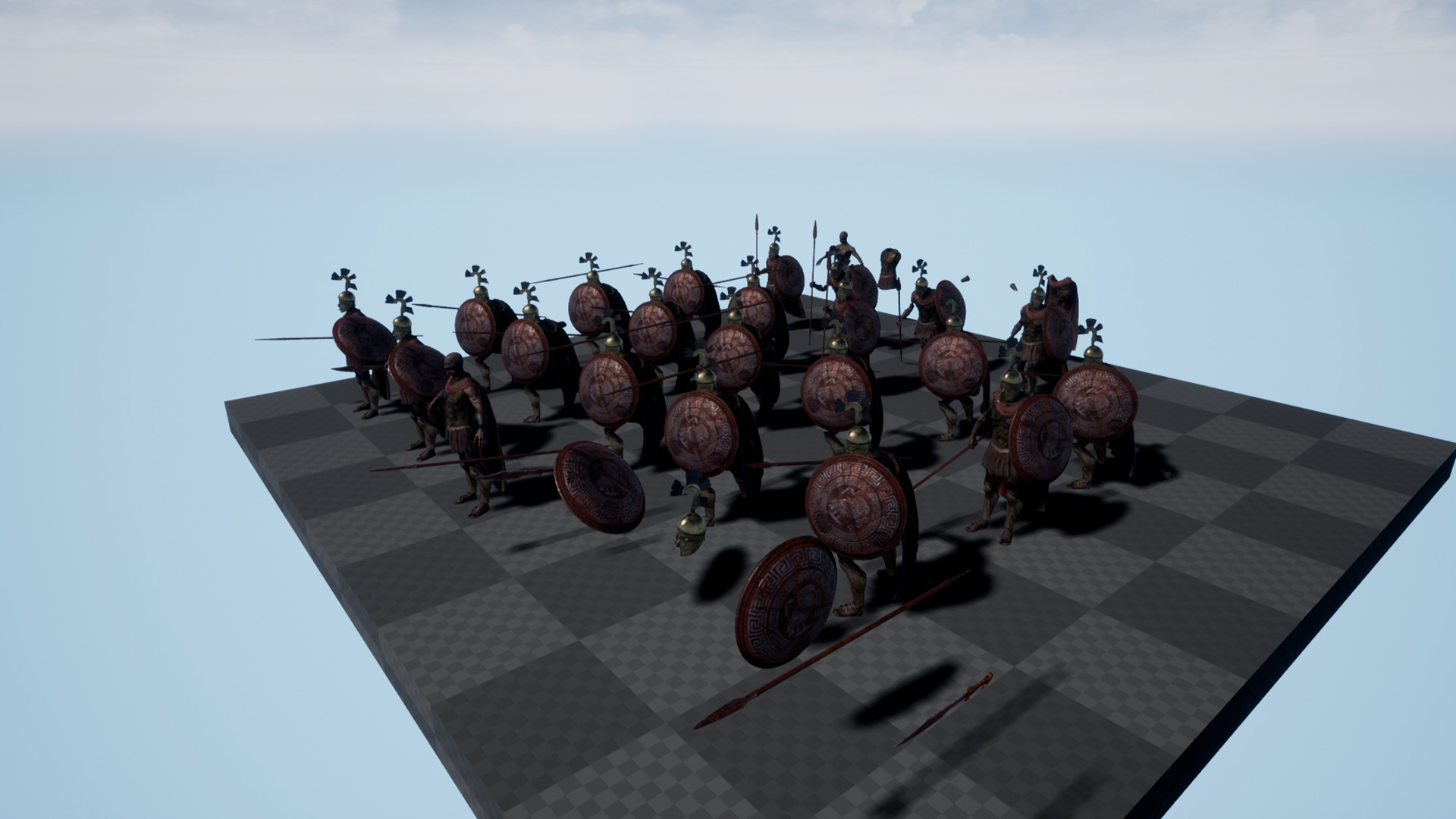 SPARTAN UNDEAD ROYAL HOPLITE  Low-poly 3D model_15