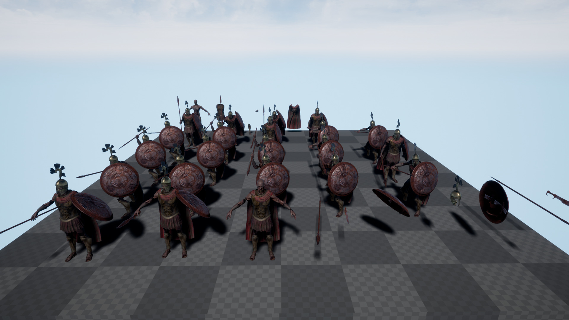 SPARTAN UNDEAD ROYAL HOPLITE  Low-poly 3D model_14