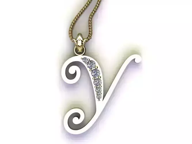 Fancy Font Style Pendant Y