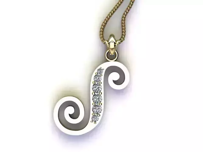 Fancy Font Style Pendant S