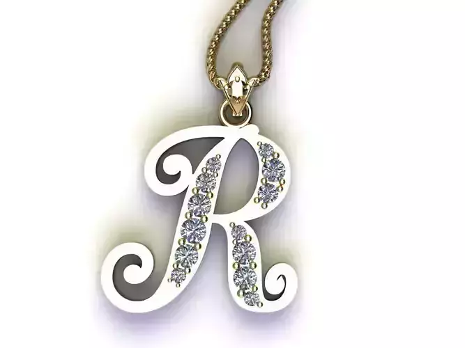 Fancy Font Style Pendant R