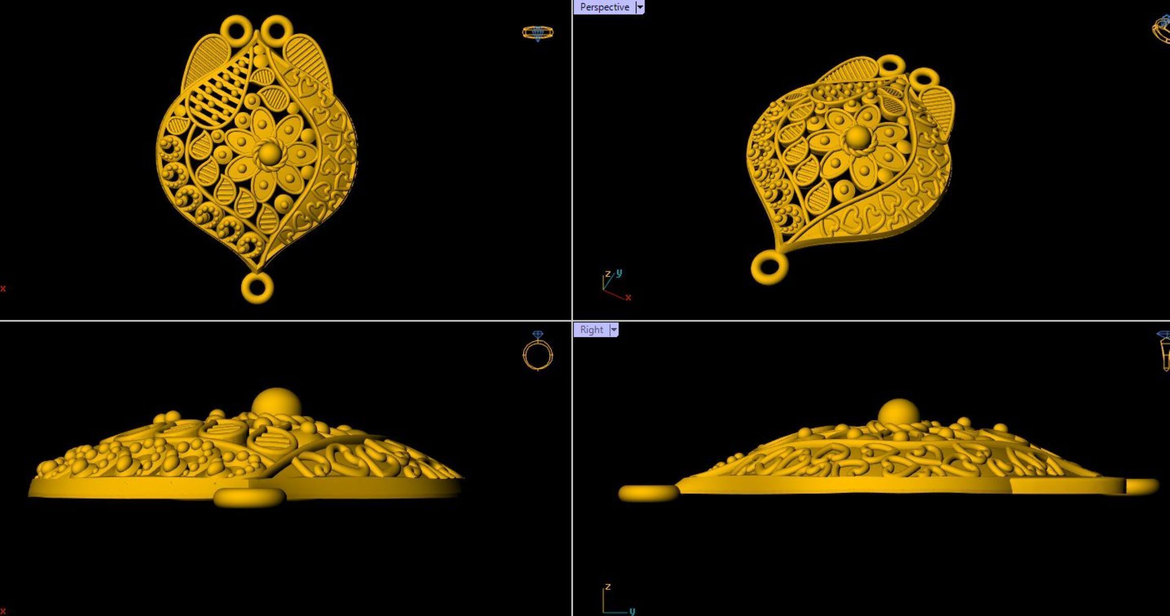 Designer Matt Pendant - 0095 3D print model_3