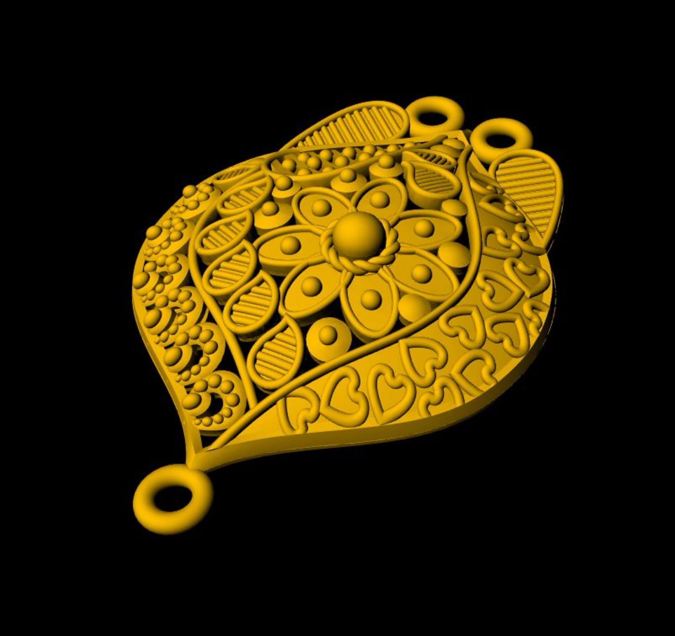 Designer Matt Pendant - 0095 3D print model_6