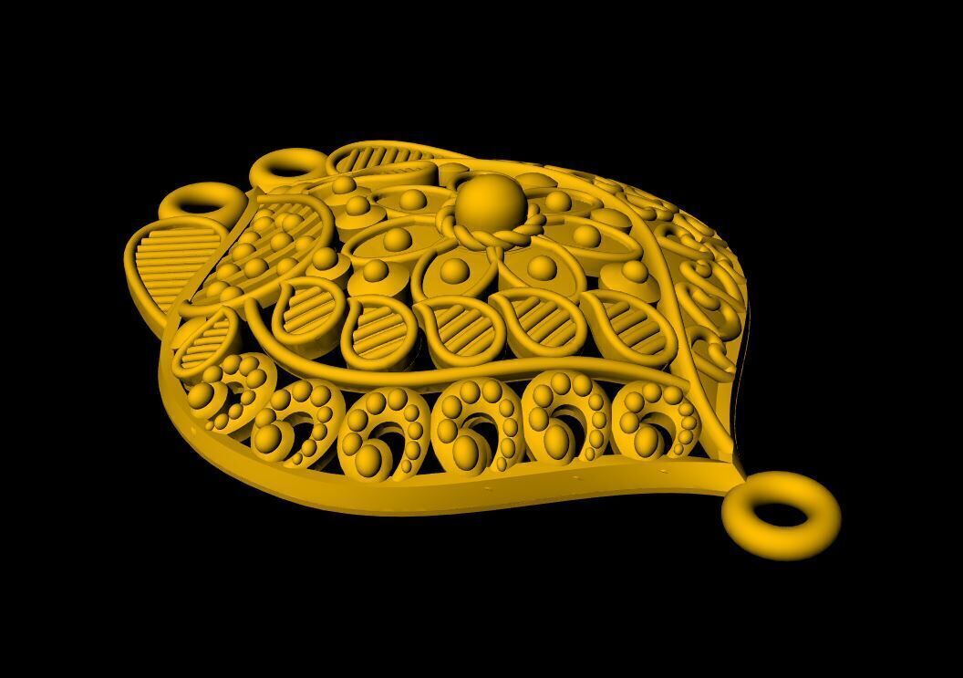 Designer Matt Pendant - 0095 3D print model_7