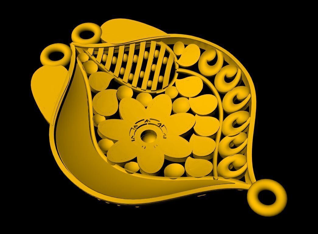 Designer Matt Pendant - 0095 3D print model_8