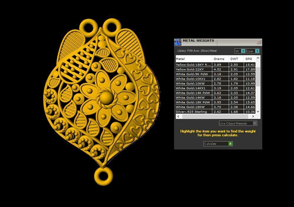 Designer Matt Pendant - 0095 3D print model_10