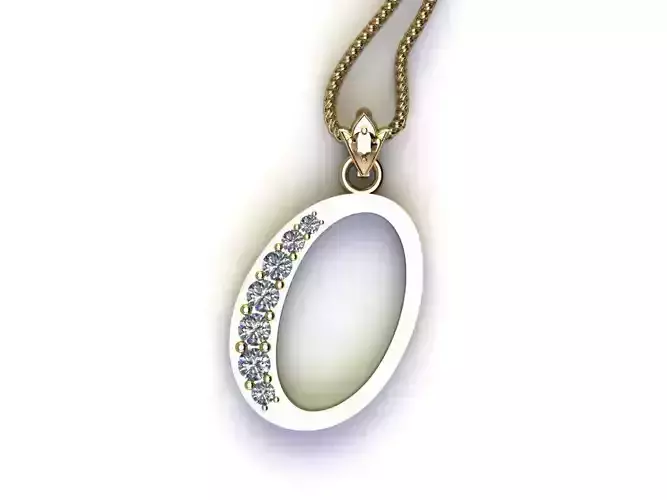 Fancy Font Style Pendant O