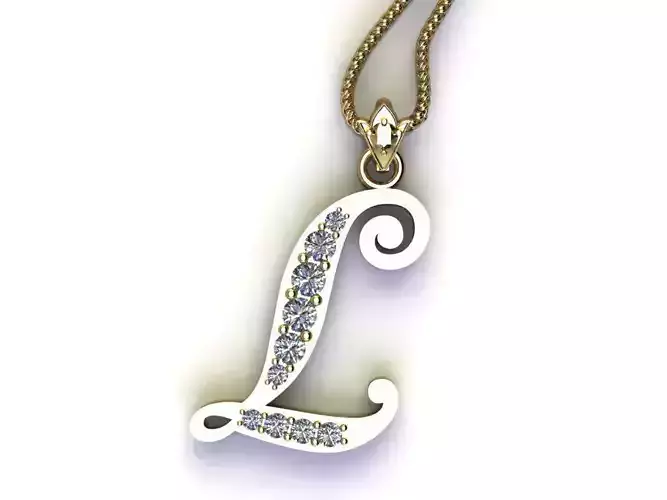 Fancy Font Style Pendant L