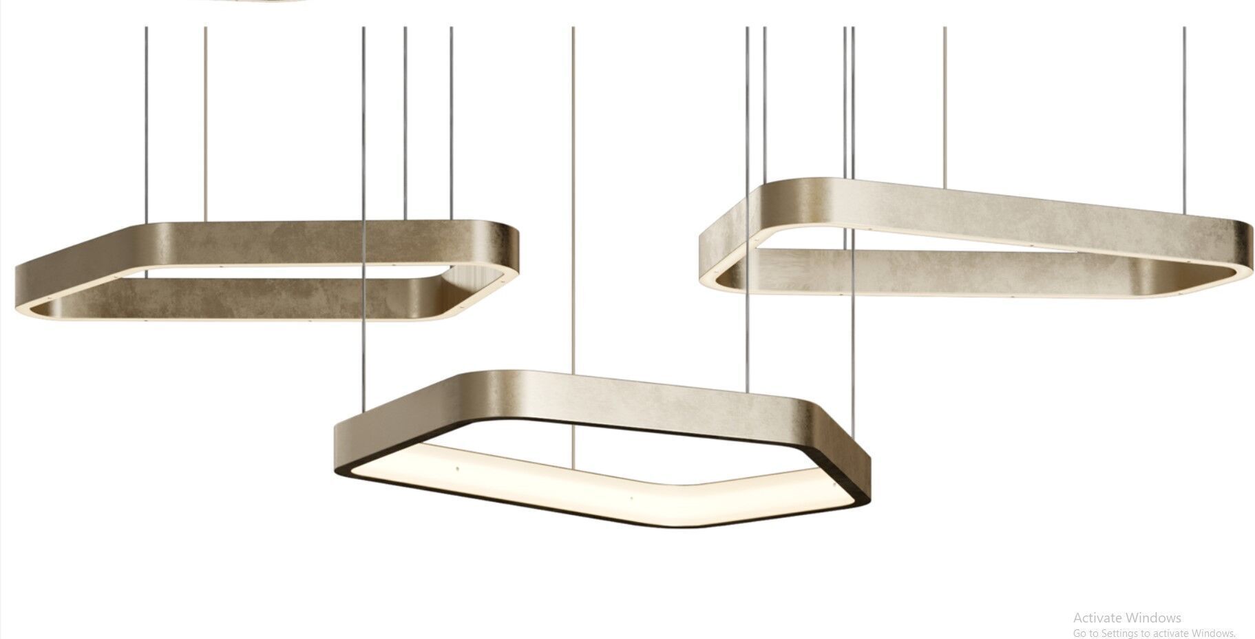 Light Rings Polygonal Evo Low-poly 3D model_6