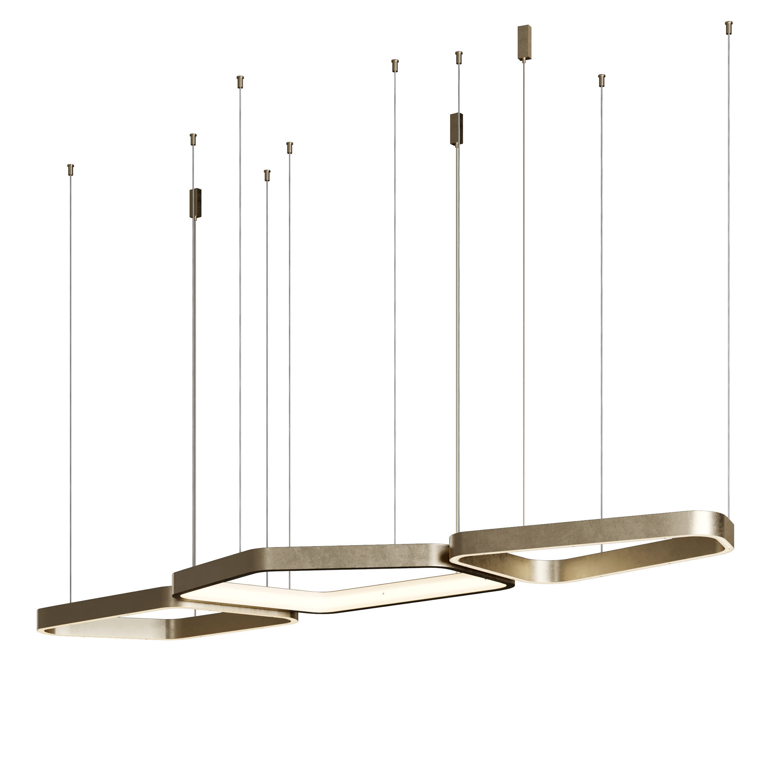 Light Rings Polygonal Evo Low-poly 3D model_3