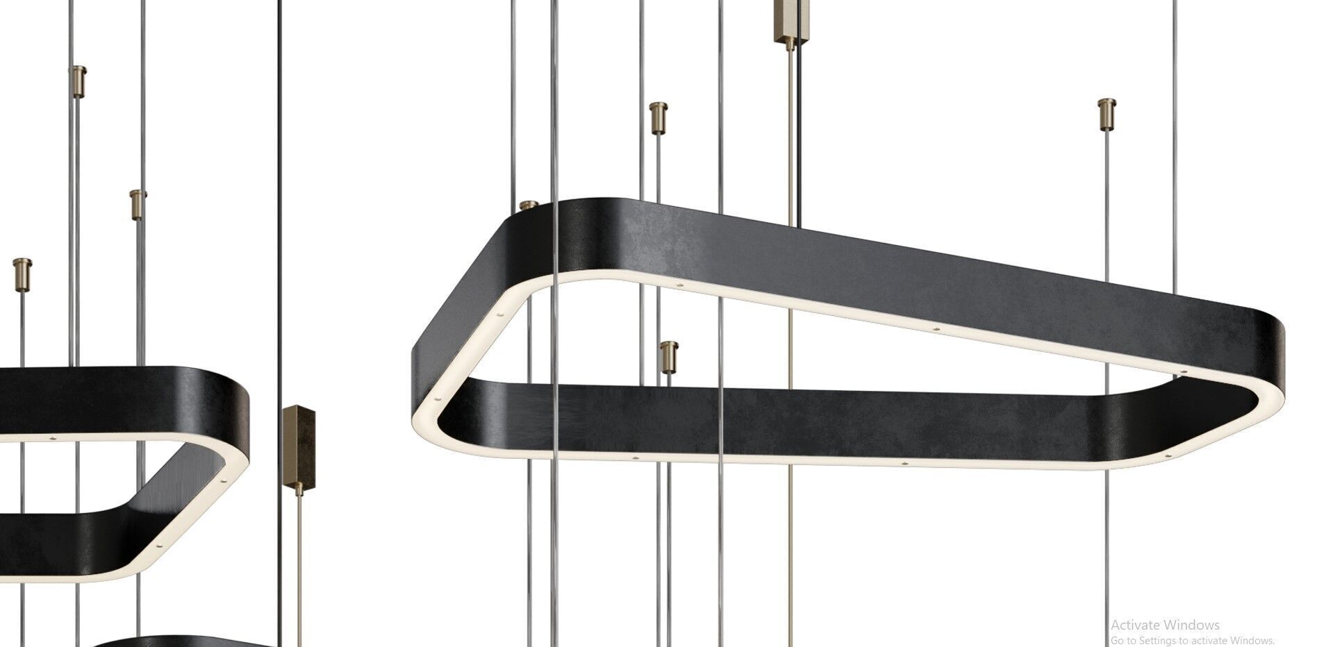 Light Rings Polygonal Evo Low-poly 3D model_8