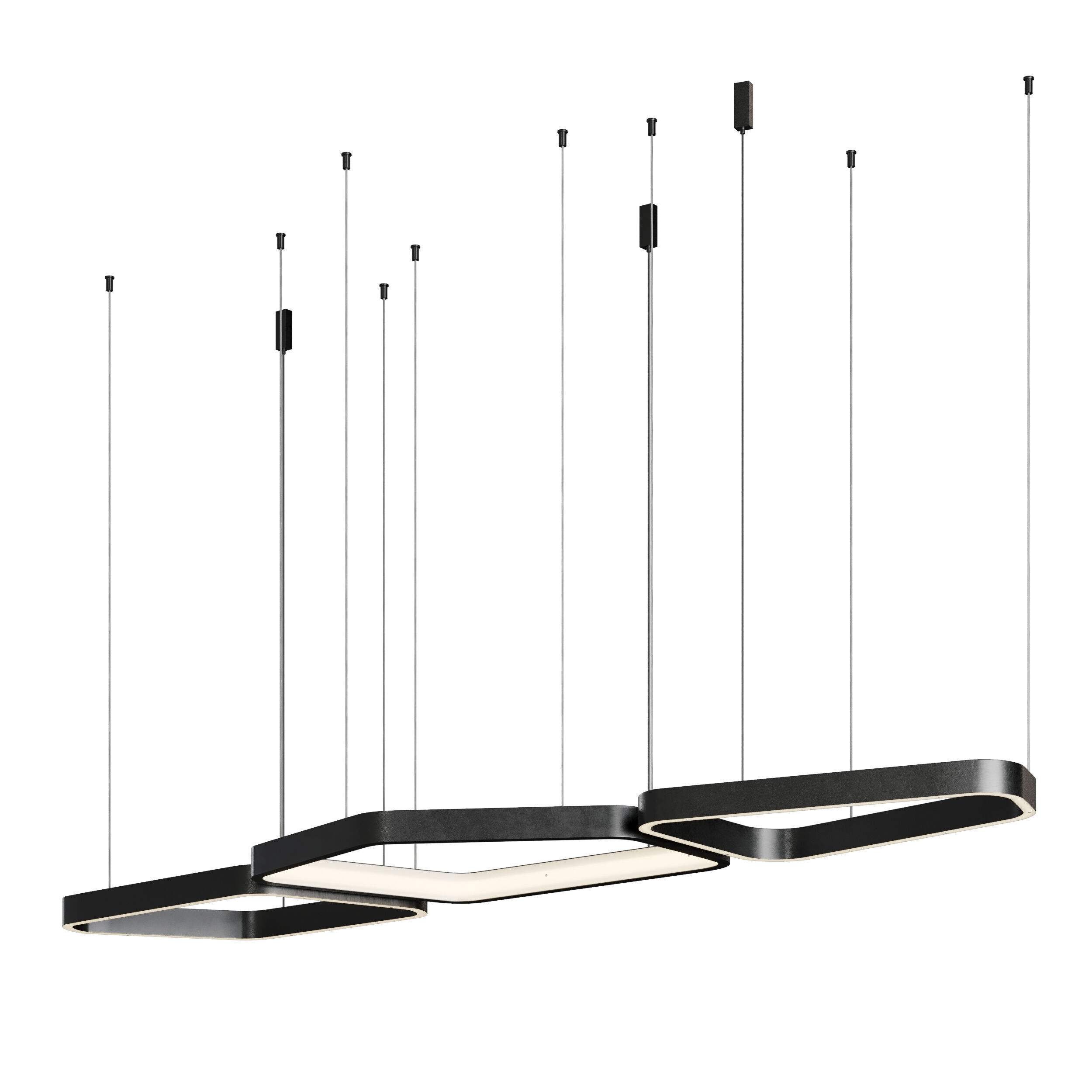 Light Rings Polygonal Evo Low-poly 3D model_4