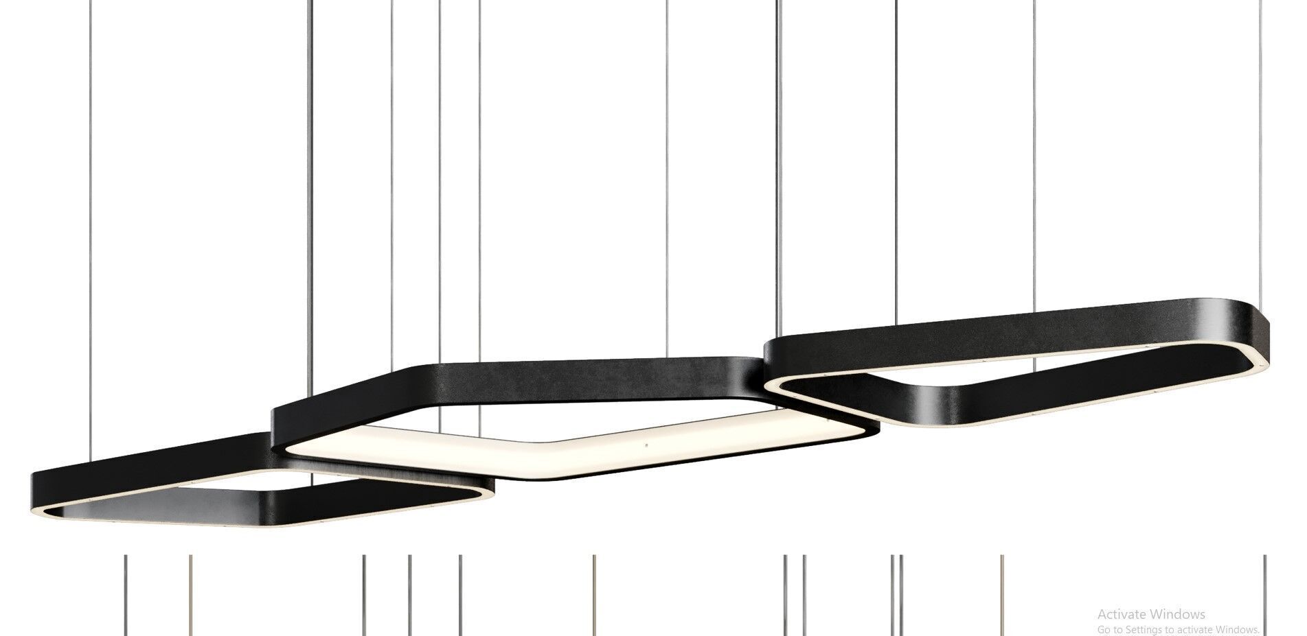 Light Rings Polygonal Evo Low-poly 3D model_10