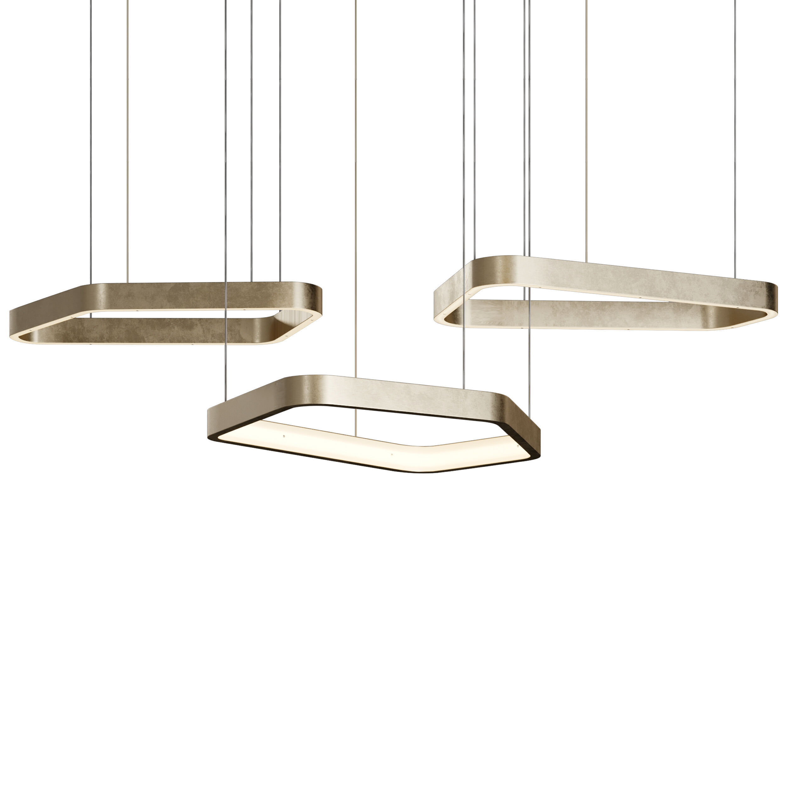 Light Rings Polygonal Evo Low-poly 3D model_1