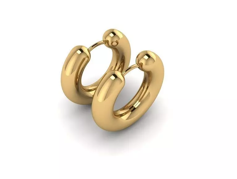 Classic Hoop Earrings STL for sale Free 3D print model