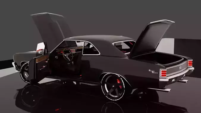 chevrolet Chevelle ss 1967 Low-poly 3D model