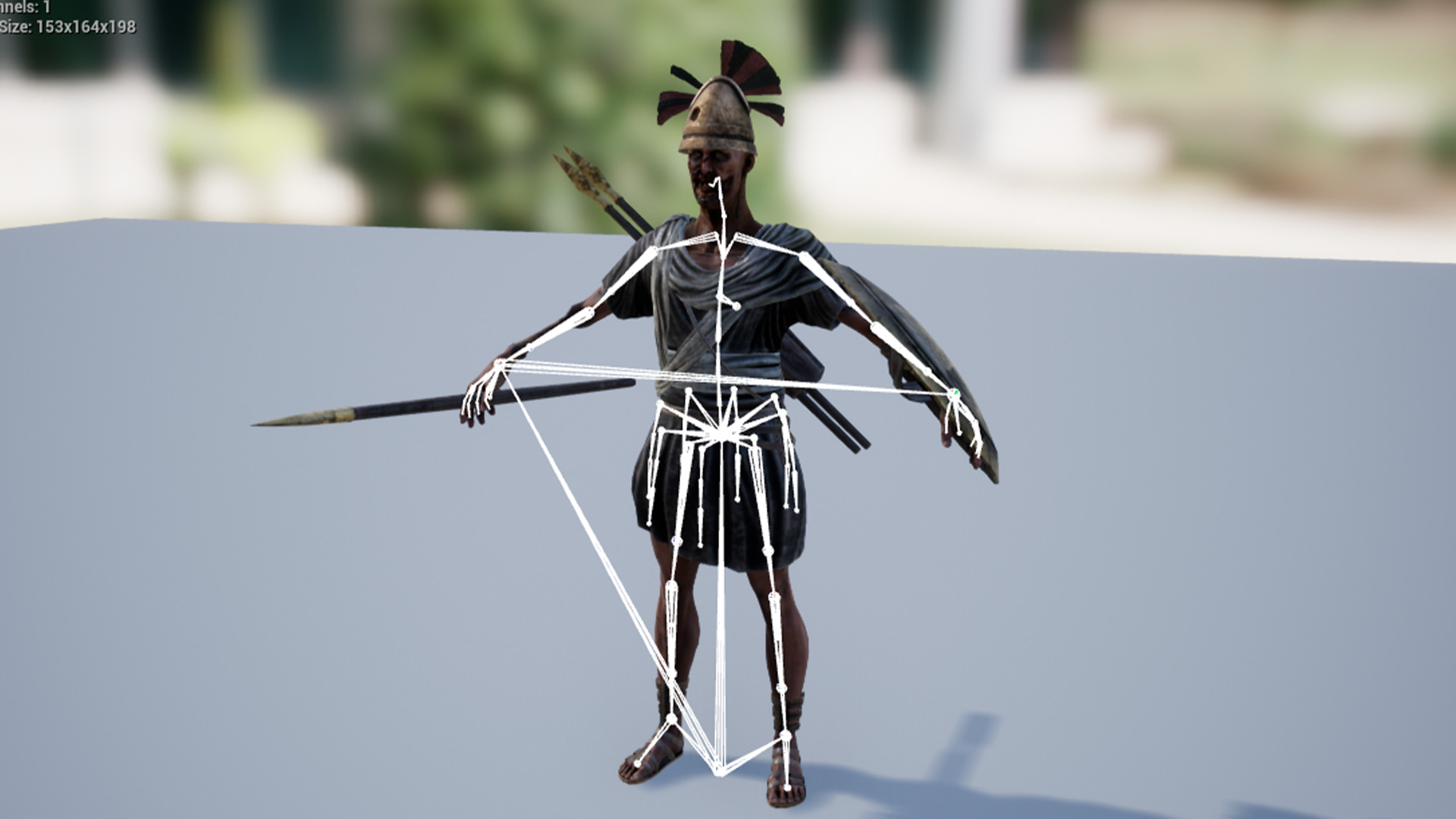 SPARTAN UNDEAD SPEARMAN  Low-poly 3D model_16