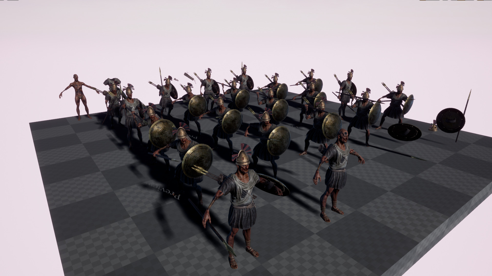 SPARTAN UNDEAD SPEARMAN  Low-poly 3D model_15