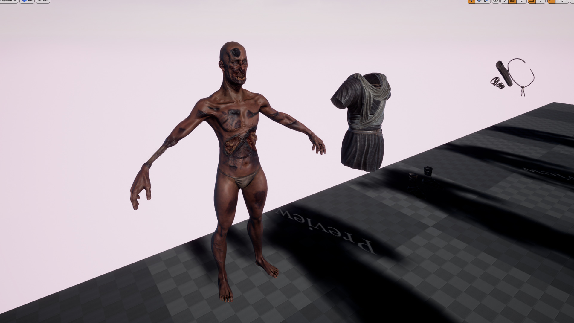 SPARTAN UNDEAD SPEARMAN  Low-poly 3D model_14