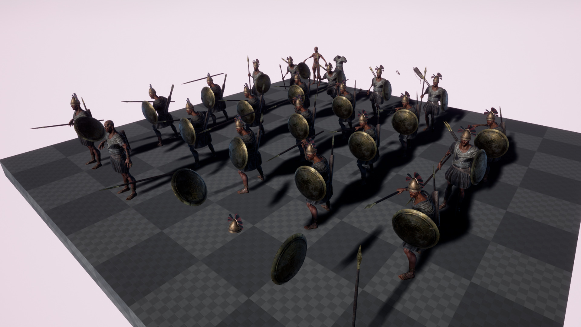 SPARTAN UNDEAD SPEARMAN  Low-poly 3D model_17