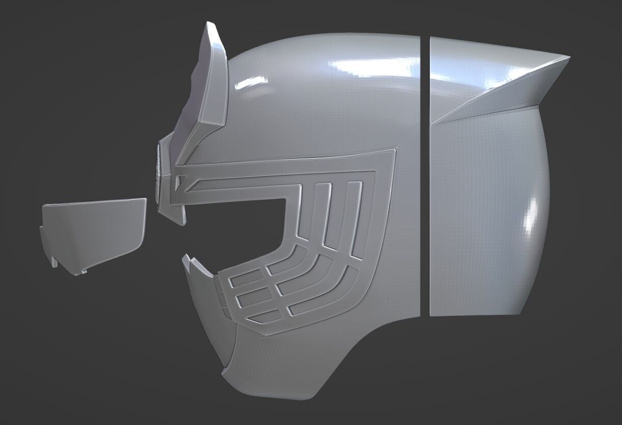Power Rangers Ninja Storm Navy Thunder Ranger Helmet 3D print model_9