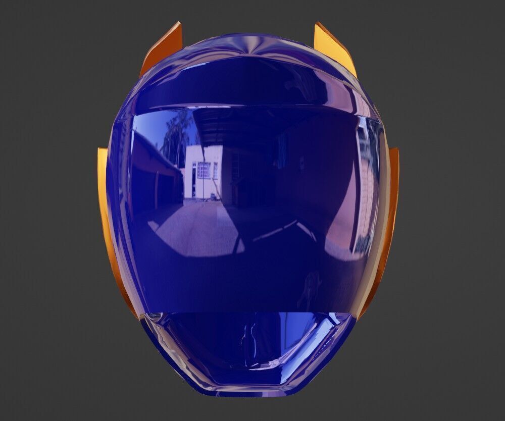 Power Rangers Ninja Storm Navy Thunder Ranger Helmet 3D print model_4