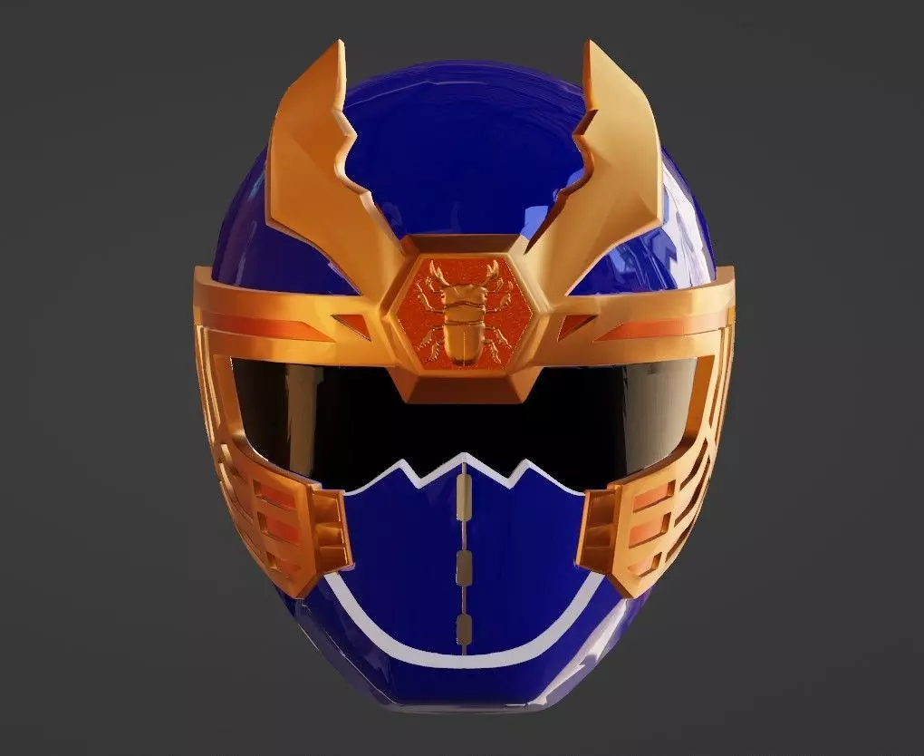 Power Rangers Ninja Storm Navy Thunder Ranger Helmet 3D print model_0