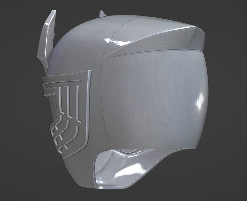 Power Rangers Ninja Storm Navy Thunder Ranger Helmet 3D print model_10