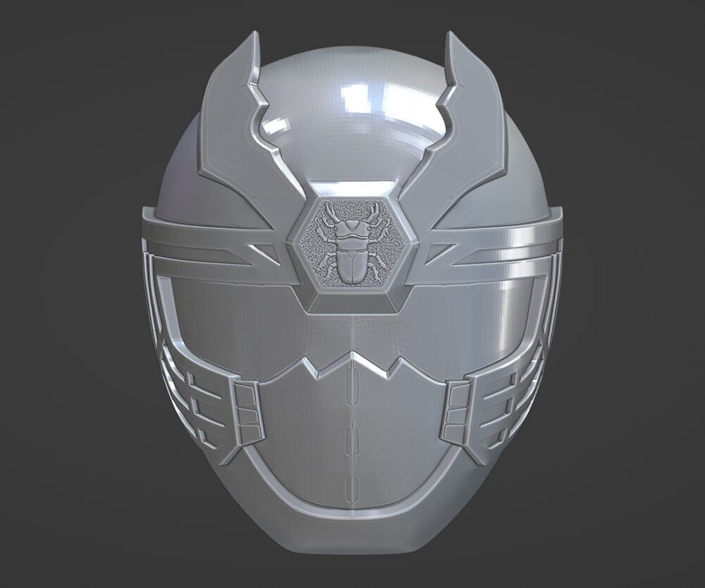 Power Rangers Ninja Storm Navy Thunder Ranger Helmet 3D print model_6