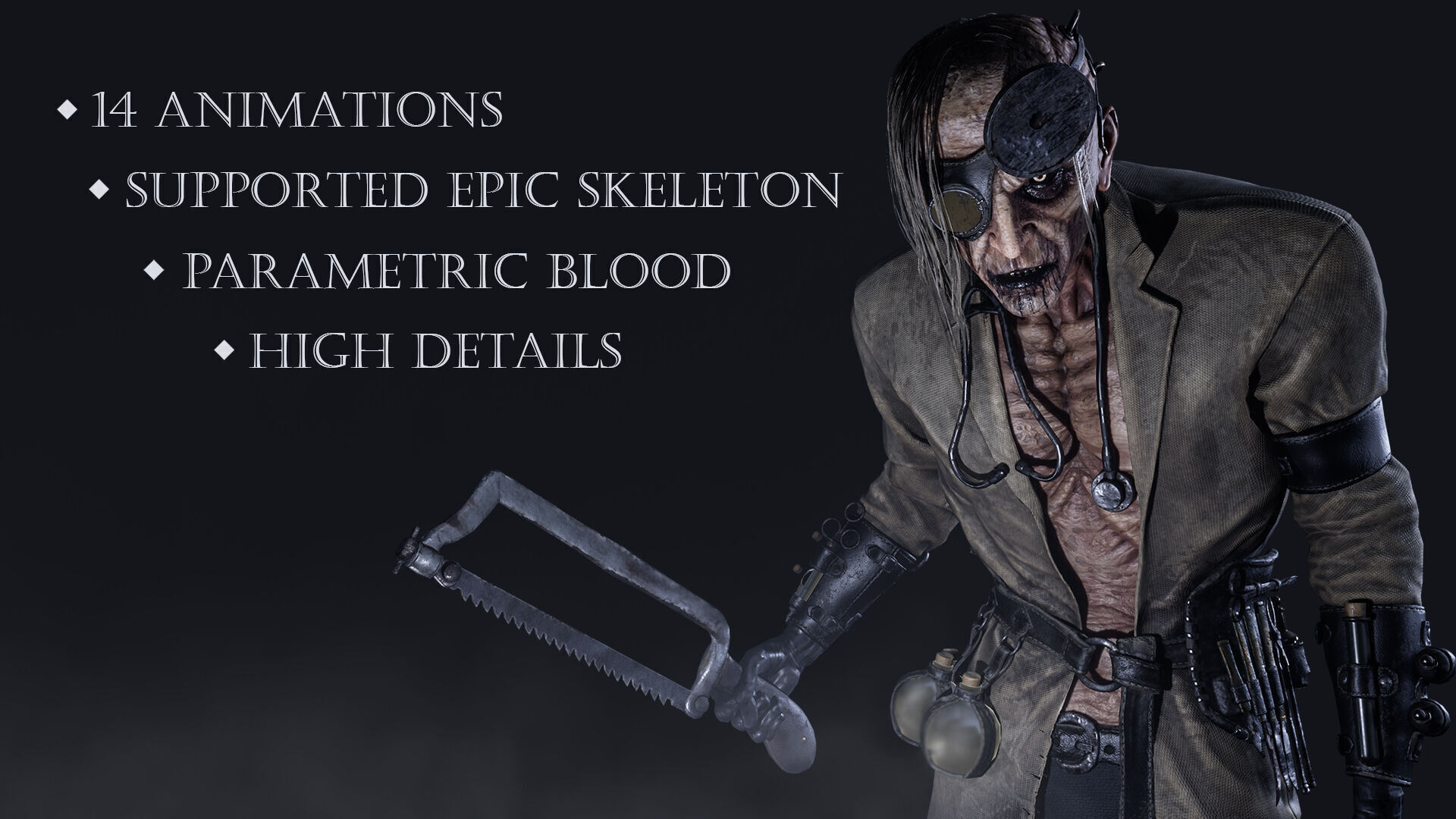 Horror Villains Pack - Rigged and Animated Low-poly 3D model_5