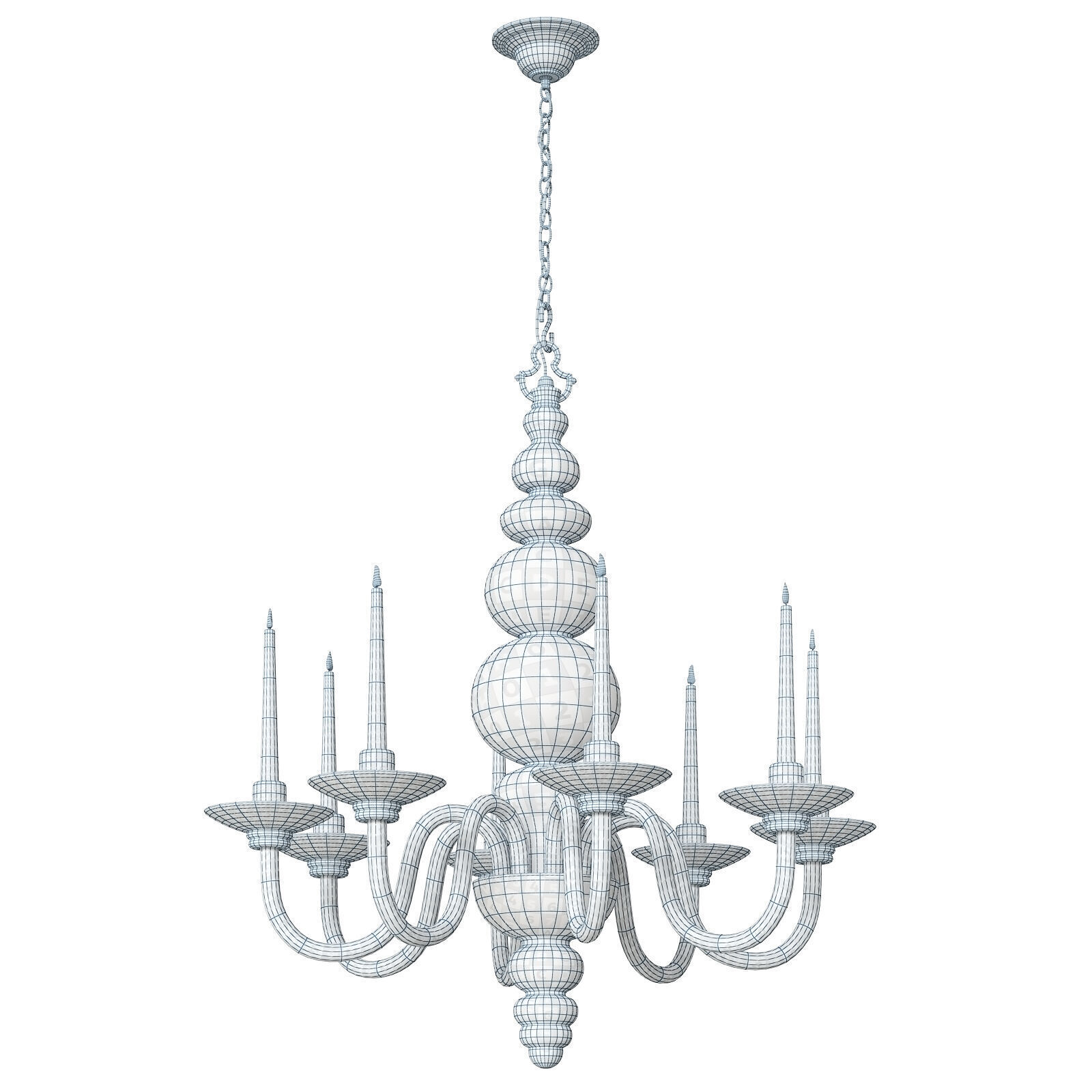 Wilkinson Uncut Georgian Chandelier 3D model_5