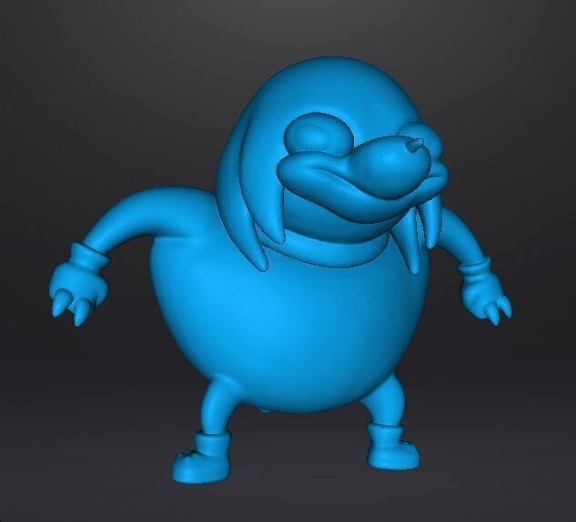 UGANDAN KNUCKLES FIGURE MODEL MEME SONIC STATUE 3D print model_9