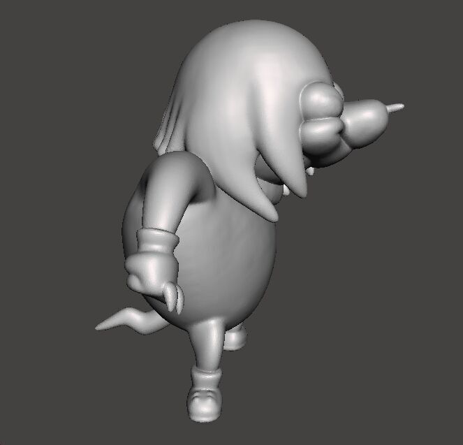 UGANDAN KNUCKLES FIGURE MODEL MEME SONIC STATUE 3D print model_4