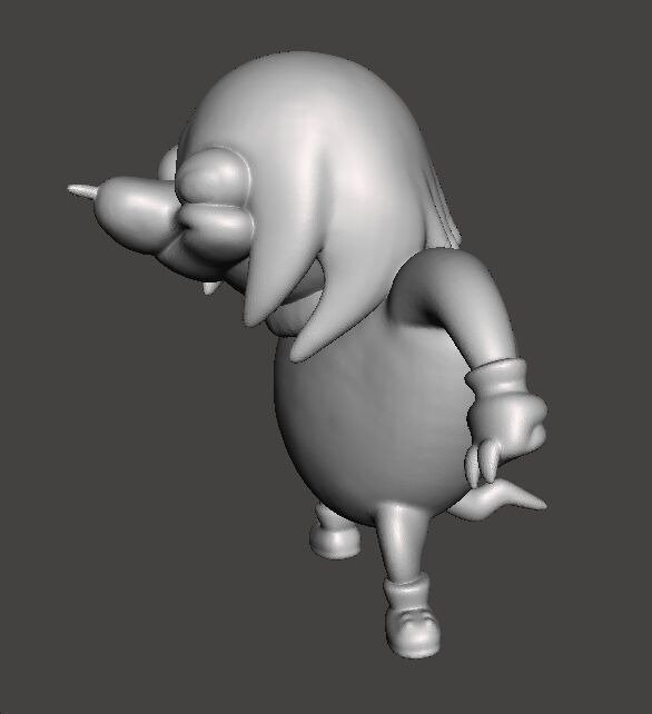 UGANDAN KNUCKLES FIGURE MODEL MEME SONIC STATUE 3D print model_3