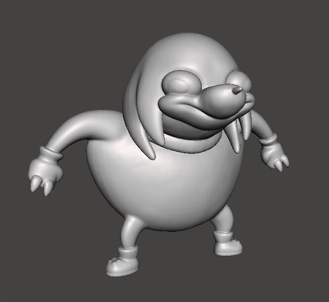 UGANDAN KNUCKLES FIGURE MODEL MEME SONIC STATUE 3D print model_1