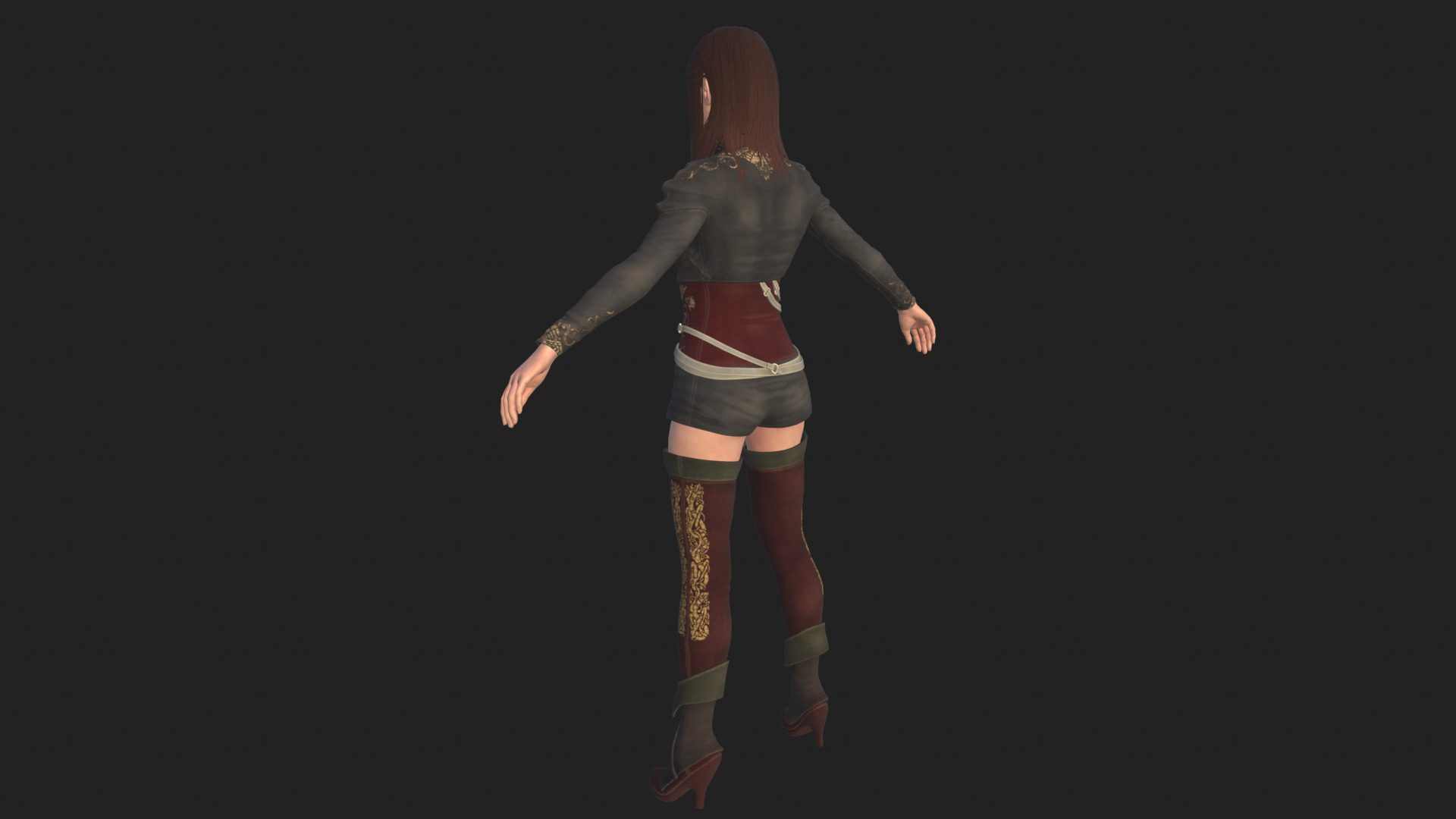 Magician Game ready model PBR Low-poly 3D model_6