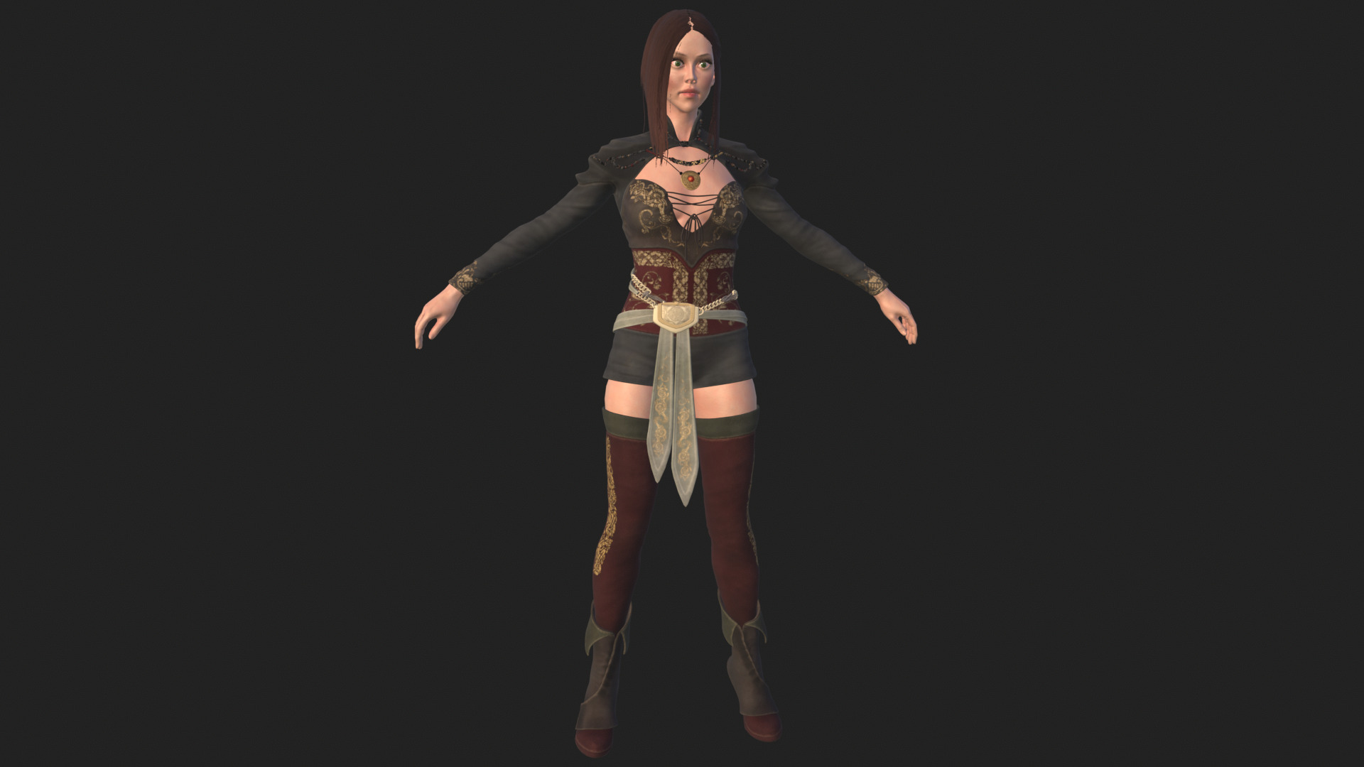 Magician Game ready model PBR Low-poly 3D model_5