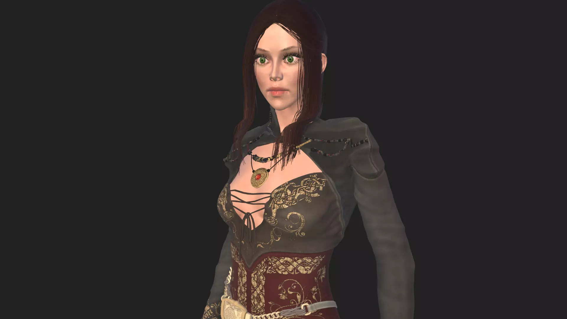 Magician Game ready model PBR Low-poly 3D model_0