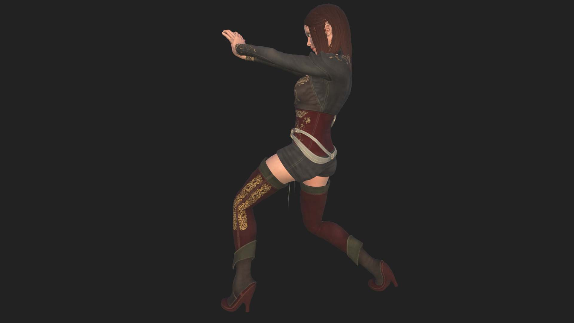 Magician Game ready model PBR Low-poly 3D model_9