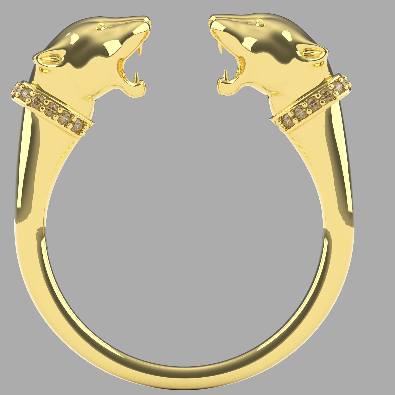 panther ring 3D print model_2